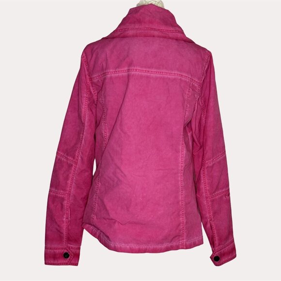 Noize Utility Nylon Jacket Coat Zip Front Pink S bv - Picture 5 of 8